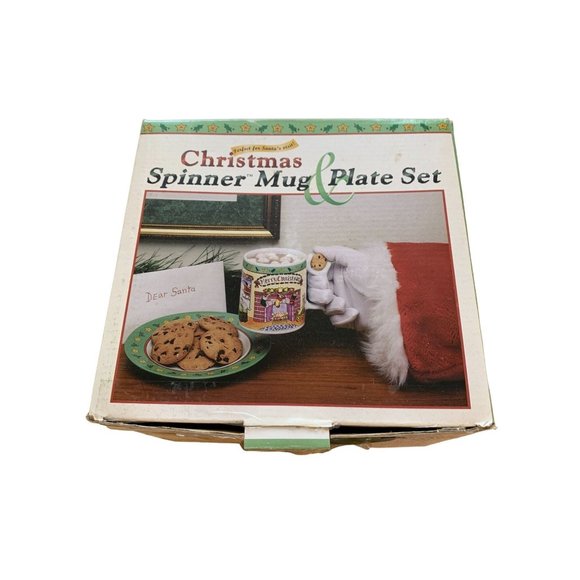 New Christmas Spinner Mug cup and Plate Set - Picture 1 of 3